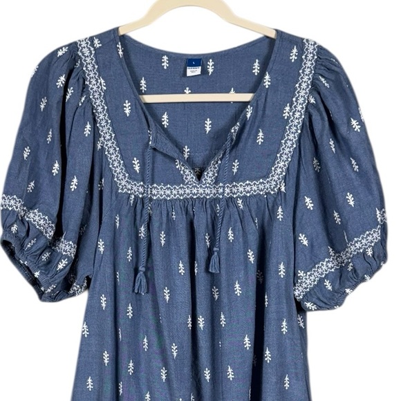 Old Navy Prairie Tiered Dress Large Cottagecore Peasant Country Garden Party - Picture 2 of 6